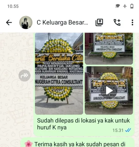 Pengiriman Papan Bunga Duka Mintobasuki Gabus